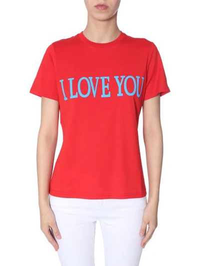 Shop Alberta Ferretti Slim T-shirt In Red