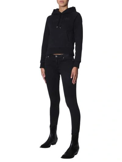 Shop Helmut Lang Hooded Sweatshirt In Black