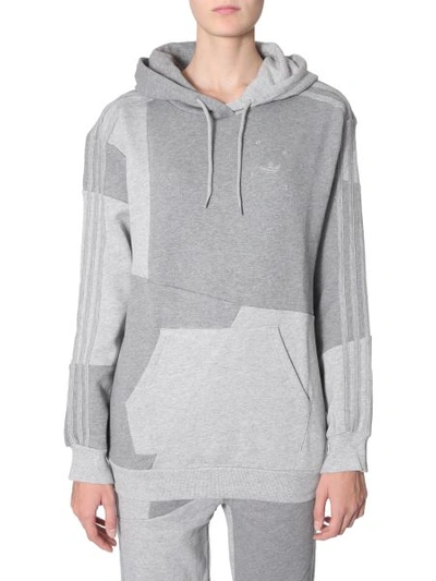 Shop Adidas Originals By Danielle Cathari Hooded Sweatshirt In Grey