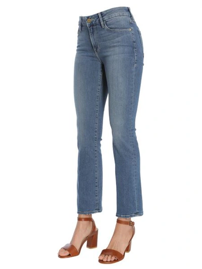 Shop Frame Le Crop Mini Boot Jeans In Denim