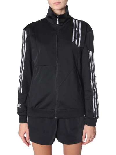 Shop Adidas Originals By Danielle Cathari Zip Sweatshirt In Black