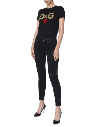 Shop Dolce & Gabbana Cotton Jersey T-shirt In Black