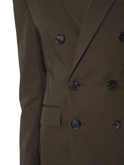 Shop Dsquared2 Double-breasted Jacket In Military Green