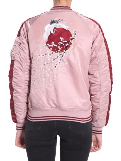 Shop Alpha Industries "souvenier" Bomebr Jacket In Pink