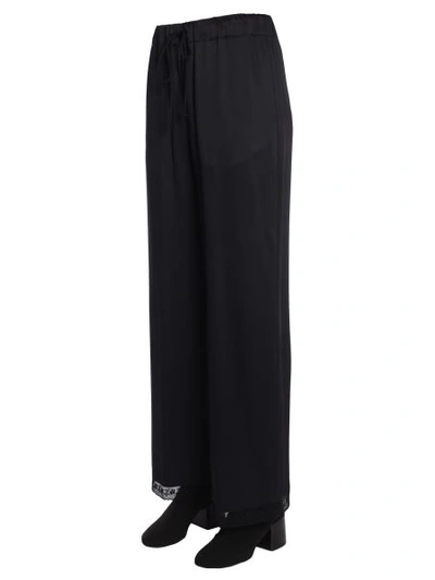 Shop Mm6 Maison Margiela Wide Trousers In Black