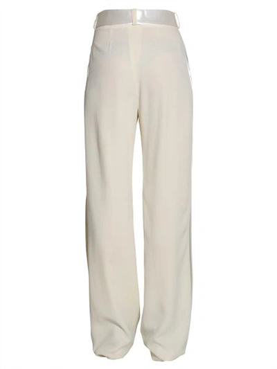 Shop Lanvin Tuxedo Trousers In White