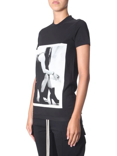 Shop Rick Owens Drkshdw Printed T-shirt In Black