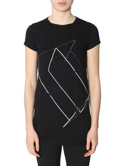 Shop Rick Owens Embroidered T-shirt In Black