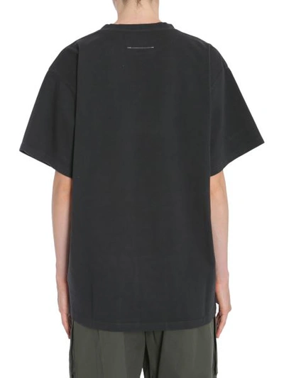 Shop Mm6 Maison Margiela Oversize Fit T-shirt In Black