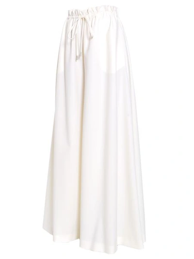 Shop Sara Battaglia Trousers With Drawstring Fastening In White