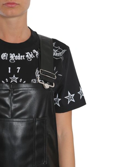 Shop Givenchy Eco Leather Dungarees In Black