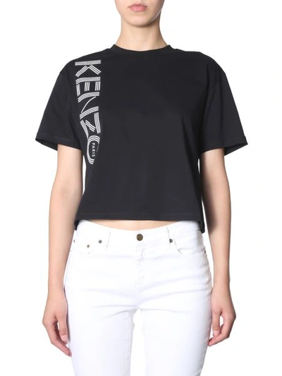 Shop Kenzo Boxy Logo T-shirt In Black