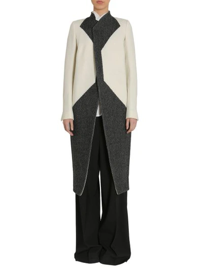 Shop Rick Owens "new Tusk" Coat In White