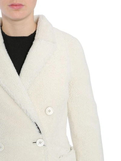 Alexander Mcqueen Double Breasted Coat In White