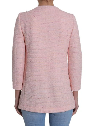 Shop Boutique Moschino Tweed Coat In Pink