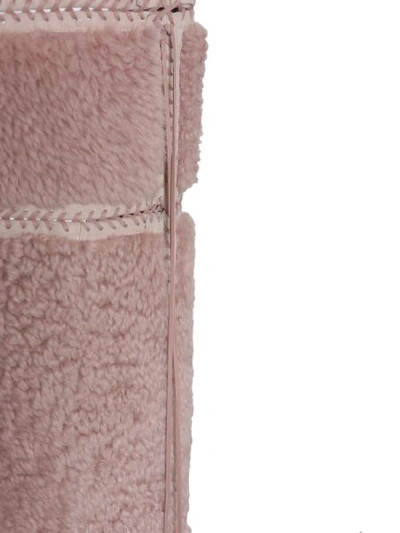 Shop Alexander Mcqueen Long Shearling Coat In Pink