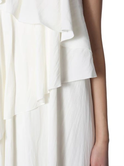 Shop Lanvin Asymmetrical Dress In White