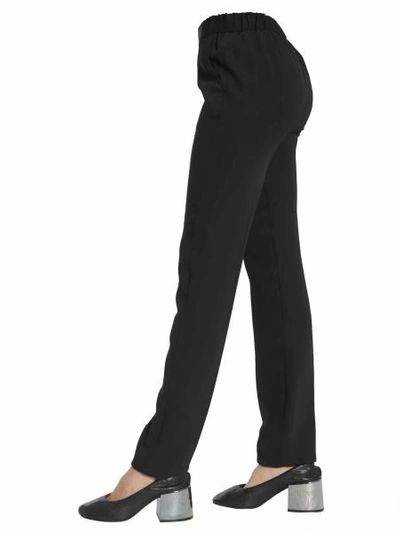 Shop Mm6 Maison Margiela Classic Trousers With Elastic Waistband In Black