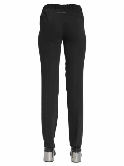 Shop Mm6 Maison Margiela Classic Trousers With Elastic Waistband In Black
