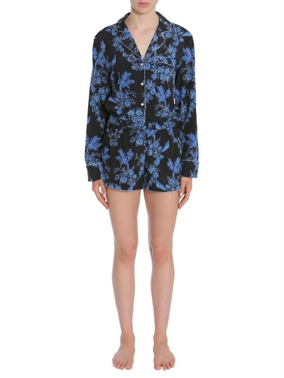 Shop Stella Mccartney "poppy Snoozing" Pajama Set In Blue