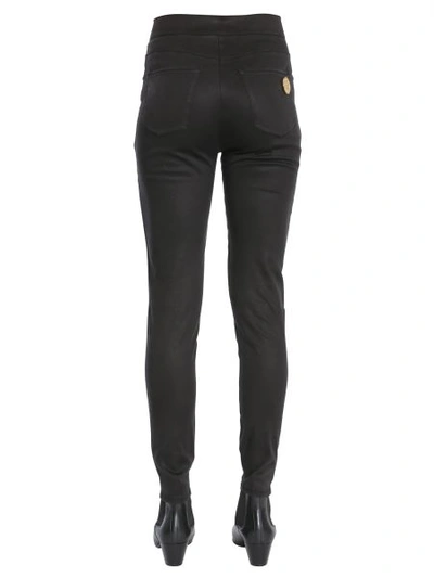 Shop Balmain High Waist Trousers In Black