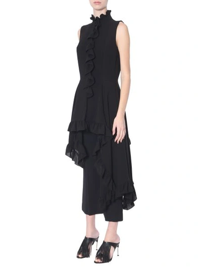 Shop Alexander Mcqueen Asymmetric Shirt In Black