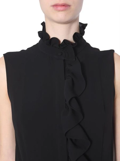 Shop Alexander Mcqueen Asymmetric Shirt In Black