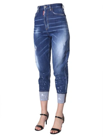 Shop Dsquared2 Sassoon 80's Fit Jeans In Blue