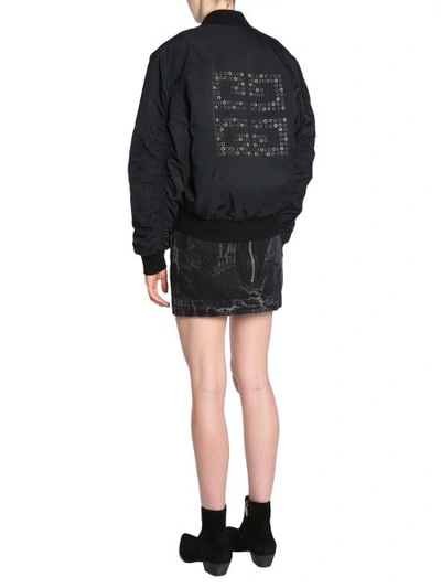 Shop Givenchy 4g Embroidered Bomber Jacket In Crinkled Nylon In Black