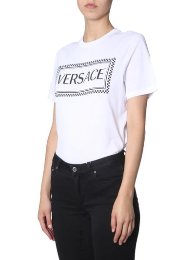 Shop Versace T-shirt With 90s Logo In White