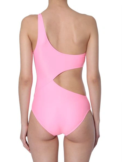 Shop Alberta Ferretti One-shoulder Swimsuit In Pink