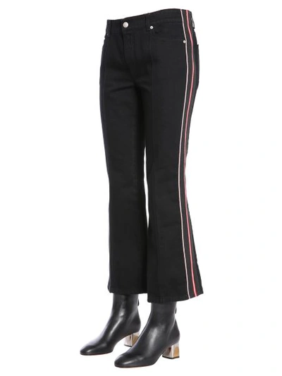Shop Alexander Mcqueen Kickback Trousers In Black