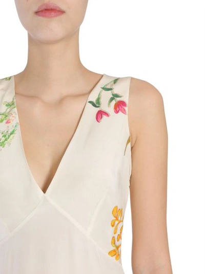 Shop Alberta Ferretti Long Sleeveless Dress In Multicolour