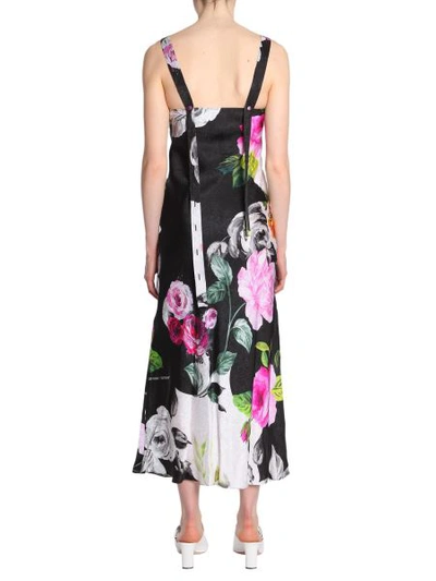 Shop Off-white Silk Dress In Multicolour