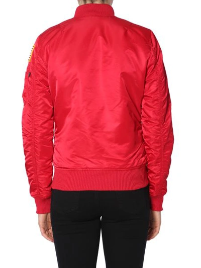 Shop Alpha Industries "ma-1 Vf Nasa" Bomber In Red