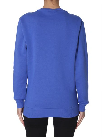 Shop Reebok Sweatshirt With Logo Print In Blue