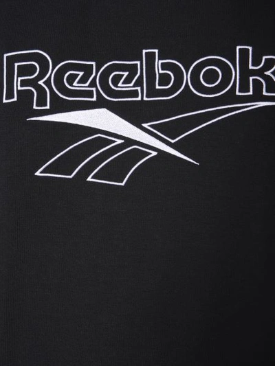 Shop Reebok Crewneck T-shirt In Black