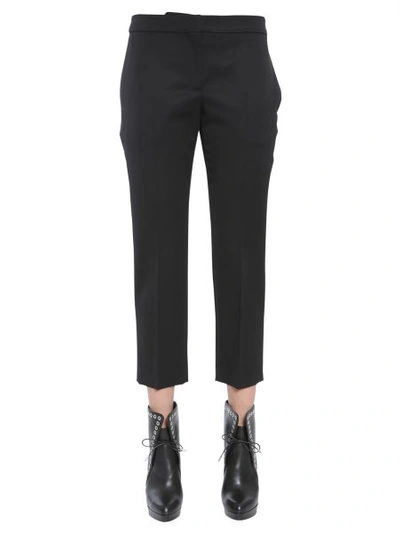 Shop Alexander Mcqueen Fitted Trousers In Black