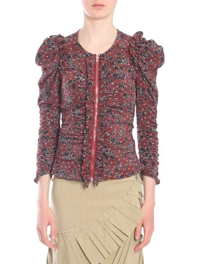 Shop Isabel Marant "bali" Shirt In Bordeaux