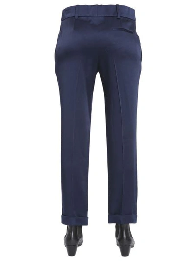 Shop Haider Ackermann "kuiper Shiny" Trousers In Blue