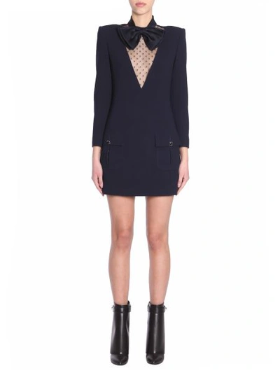 Shop Givenchy Short Dress In Blue