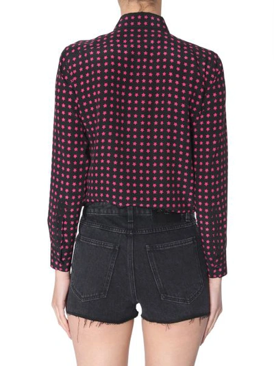 Shop Saint Laurent Silk Shirt In Black