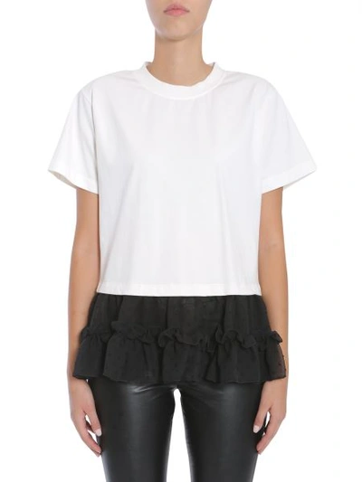 Shop Mm6 Maison Margiela Cotton Jersey T-shirt In White