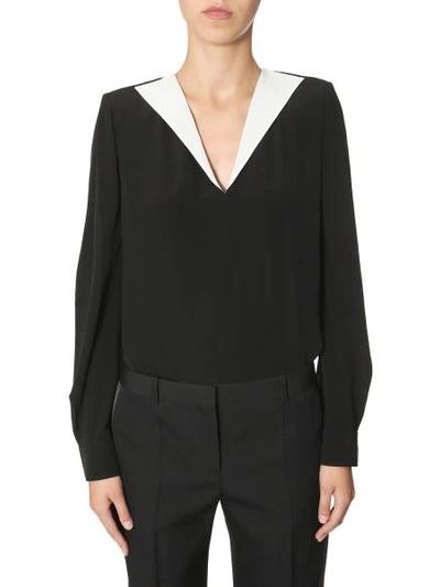 Shop Givenchy Silk Shirt In Black