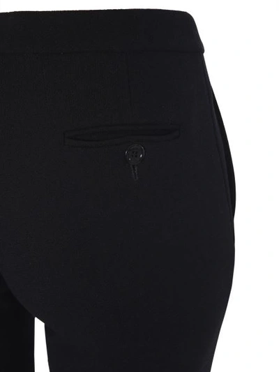 Shop Moschino Classic Trousers In Wool Crêpe In Black