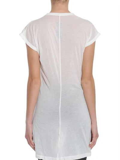 Shop Rick Owens Drkshdw V Collar T-shirt In White