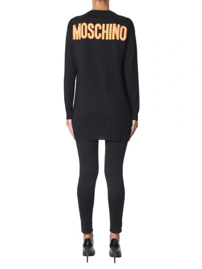 Shop Moschino Knit Dress In Black