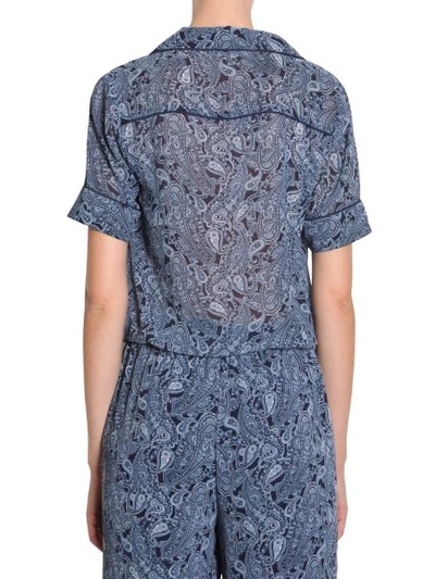 Shop Michael Michael Kors Pajama Shirt In Blue