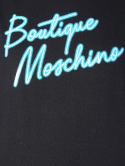 Shop Boutique Moschino Round Neck T-shirt In Black