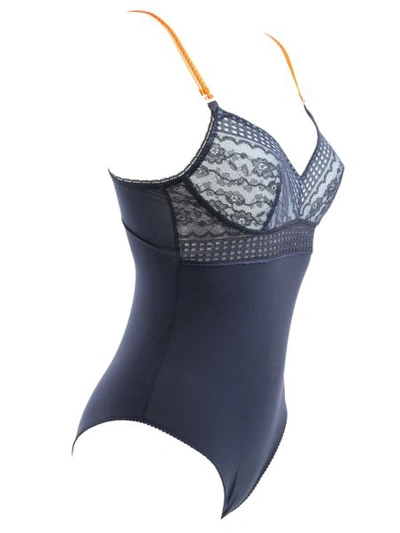 Shop Stella Mccartney Magnolia Bodysuit In Blue